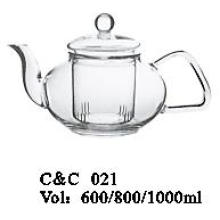 Clear Glass Teapot Coffee Pot for Household 600ml 800ml 1000ml